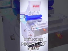 Maschine zum Drücken von Taschenklappen