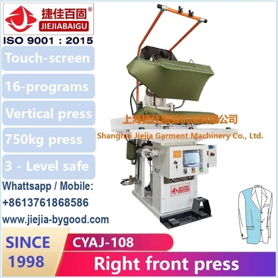 Jackenblazer Dampf automatische Bekleidungsmaschine Druckmaschine vertikaler Druck Front Touchscreen