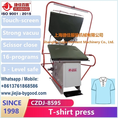 Vertikales T-Shirt automatische Bügelpresse-Maschine mit Touch Screen PLC 50HZ