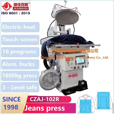 Bügelnde Ausrüstung Jeans-Jacken-Dampf-Pressmaschine-Touch Screen Plc